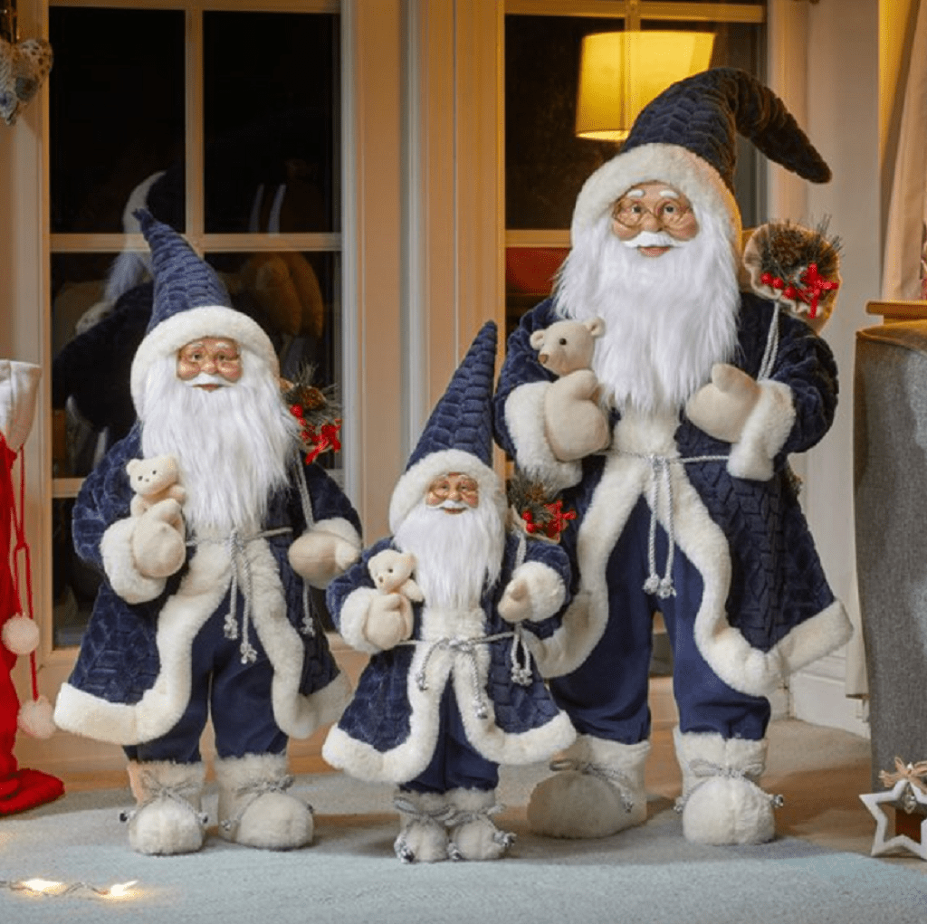 Three Kings Christmas Decor Three Kings Papa Noel Navy Large