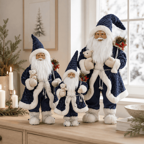 Three Kings Santa Figures Three Kings Papa Noel Navy Santa Figurine – Jumbo