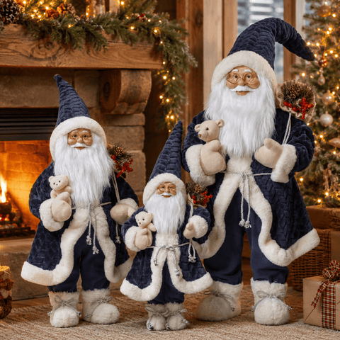 Three Kings Santa Figures Three Kings Papa Noel Navy Santa Figurine – Jumbo