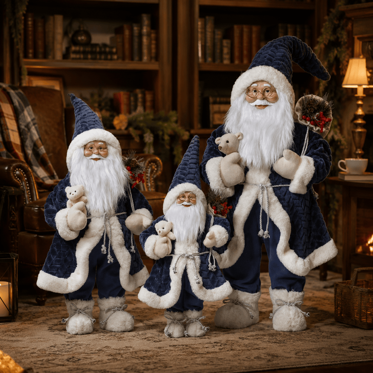 Three Kings Santa Figures Three Kings Papa Noel Navy Santa Figurine – Jumbo