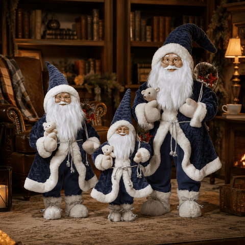 Three Kings Santa Figures Three Kings Papa Noel Navy Santa Figurine – Jumbo