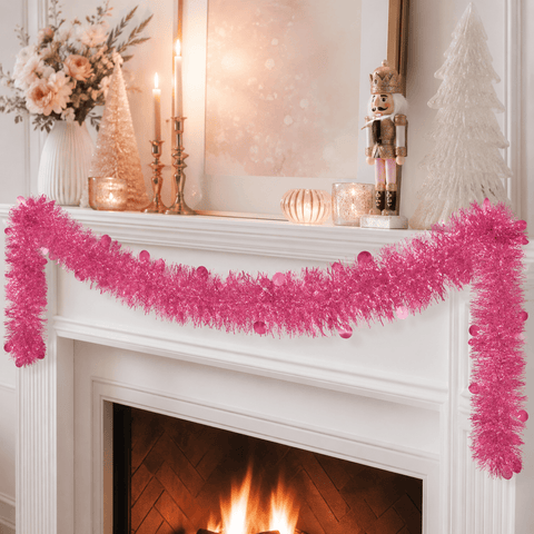 Three Kings Tinsel Three Kings Pink X-Bling! Tinsel Bauble Streamer – 2m