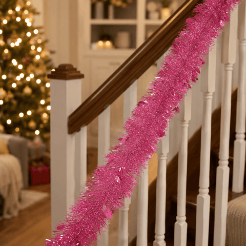 Three Kings Tinsel Three Kings Pink X-Bling! Tinsel Bauble Streamer – 2m