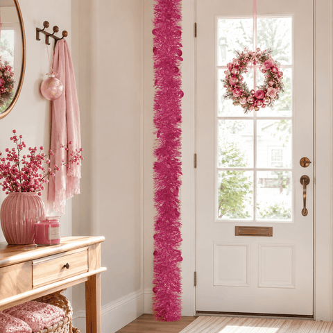 Three Kings Tinsel Three Kings Pink X-Bling! Tinsel Bauble Streamer – 2m