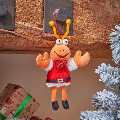 Three Kings Hanging Decor Three Kings Plush Claus the Crayfish Pendant Christmas Decoration