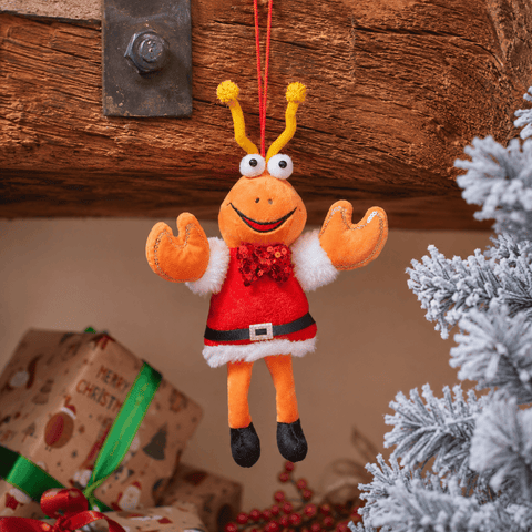 Three Kings Hanging Decor Three Kings Plush Claus the Crayfish Pendant Christmas Decoration