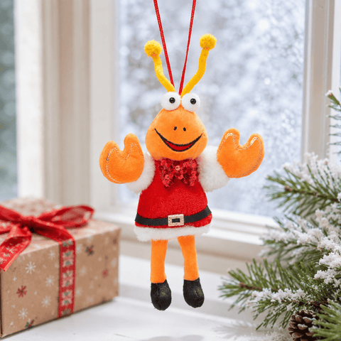 Three Kings Hanging Decor Three Kings Plush Claus the Crayfish Pendant Christmas Decoration