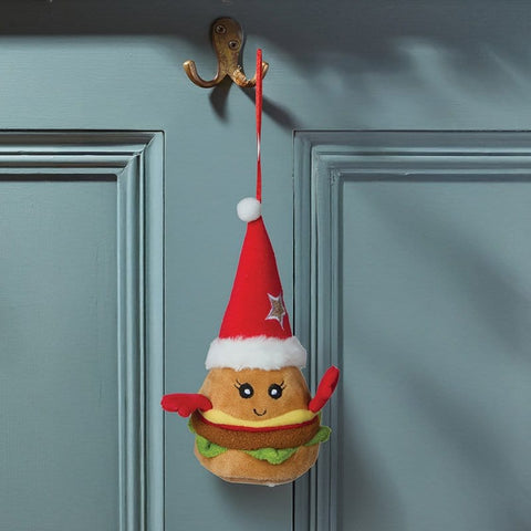 Three Kings Hanging Decor Three Kings Plush Festive Patty Burger Pendant Christmas Decoration