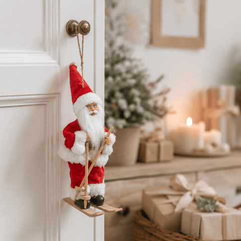Three Kings Hanging Decor Three Kings Plush Ski Santa Pendant Christmas Decoration