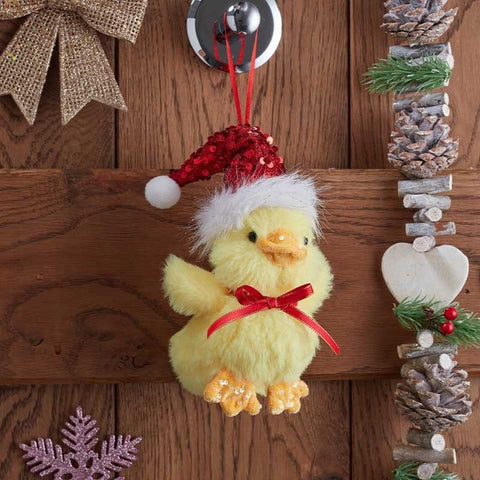 Three Kings Hanging Decor Three Kings Plush Sparkling Duck Pendant Christmas Decoration