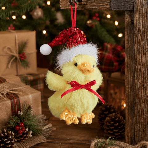 Three Kings Hanging Decor Three Kings Plush Sparkling Duck Pendant Christmas Decoration