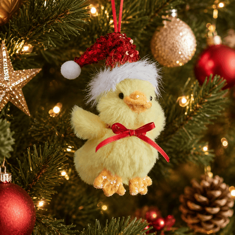 Three Kings Hanging Decor Three Kings Plush Sparkling Duck Pendant Christmas Decoration
