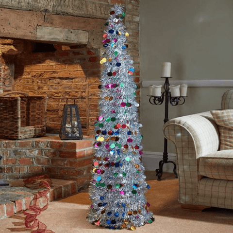 Three Kings Christmas Decor Three Kings Pop-Up Gatsby Tree Silver Large 1.8m