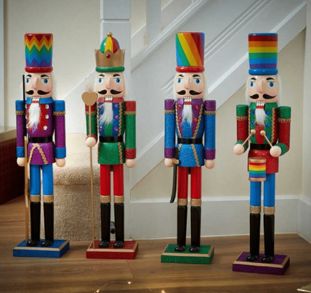 Three Kings Nutcrackers Three Kings Rainbow Regiment Nutcracker Large