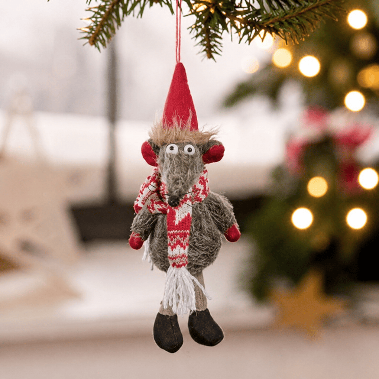 Three Kings Hanging Decor Three Kings Razza Rat Pendant - Grey
