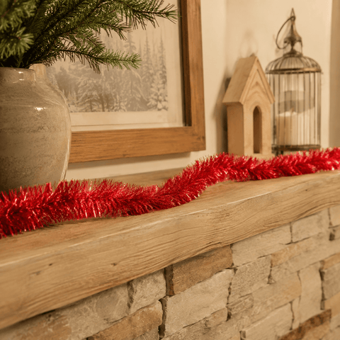 Three Kings Tinsel Three Kings Red Deluxe Christmas Tinsel Garland – 2m