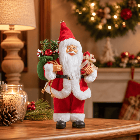 Three Kings Santa Figurines Three Kings Red Santa Christmas Figurine