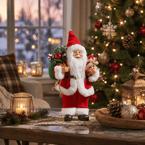 Three Kings Santa Figurines Three Kings Red Santa Christmas Figurine