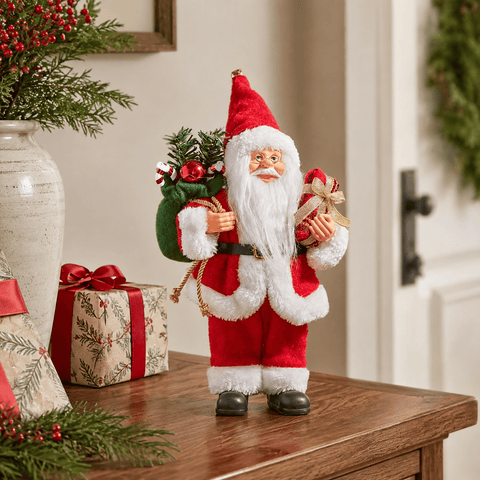 Three Kings Santa Figurines Three Kings Red Santa Christmas Figurine