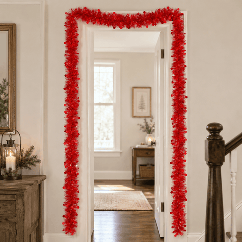 Three Kings Tinsel Three Kings Red X-Bling! Tinsel Bauble Streamer – 2m