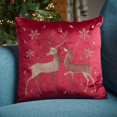 Three Kings Cushions Xmas Three Kings Reindeer Cushion Assorted Colours