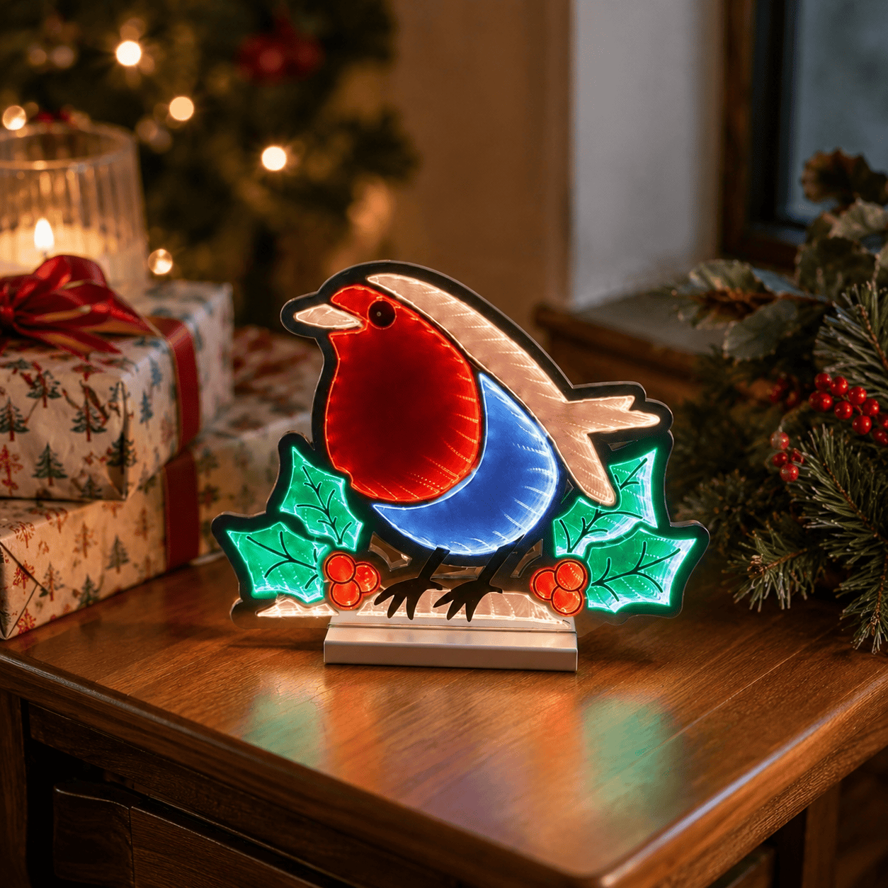 Three Kings Infinity Lighting Three Kings Robin LV Infinity Mirror Light Decoration – 40cm