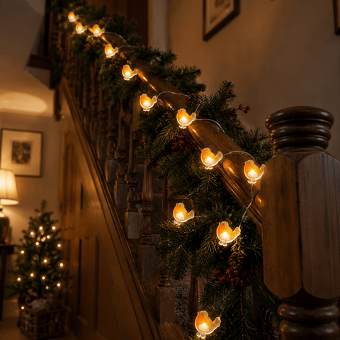Three Kings christmas lit string lights Three Kings Robin String Lights – Set of 20