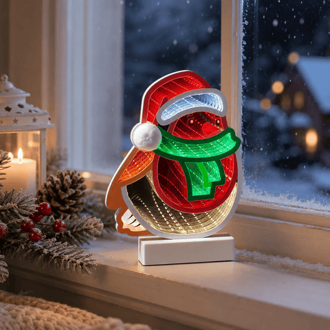 Three Kings Infinity Lighting Three Kings Robin Tabletop Infinity Light Decoration – 28cm