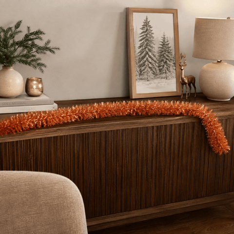 Three Kings Tinsel Three Kings Rose Gold Deluxe Christmas Tinsel Garland – 2m