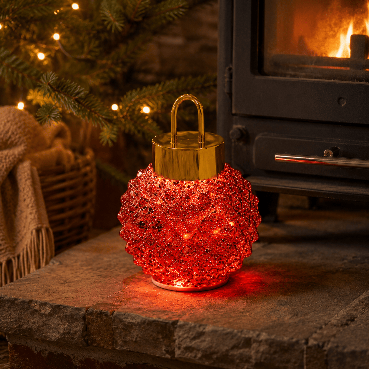 Three Kings Baubles Three Kings Ruby InLit Spinning DecoBauble