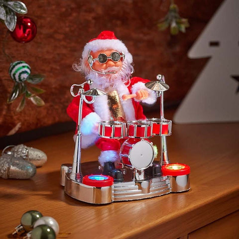 Three Kings Santa Figurines Three Kings Santa And Drum Kit Christmas Figurine