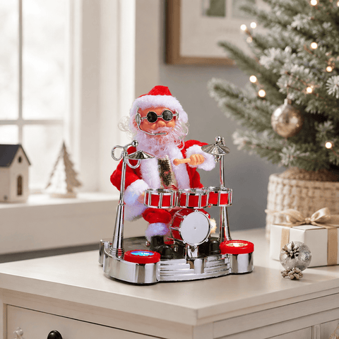 Three Kings Santa Figurines Three Kings Santa And Drum Kit Christmas Figurine
