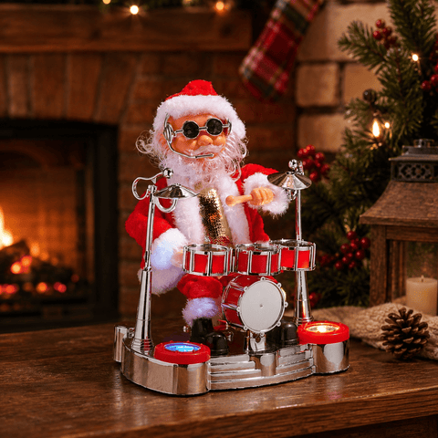 Three Kings Santa Figurines Three Kings Santa And Drum Kit Christmas Figurine