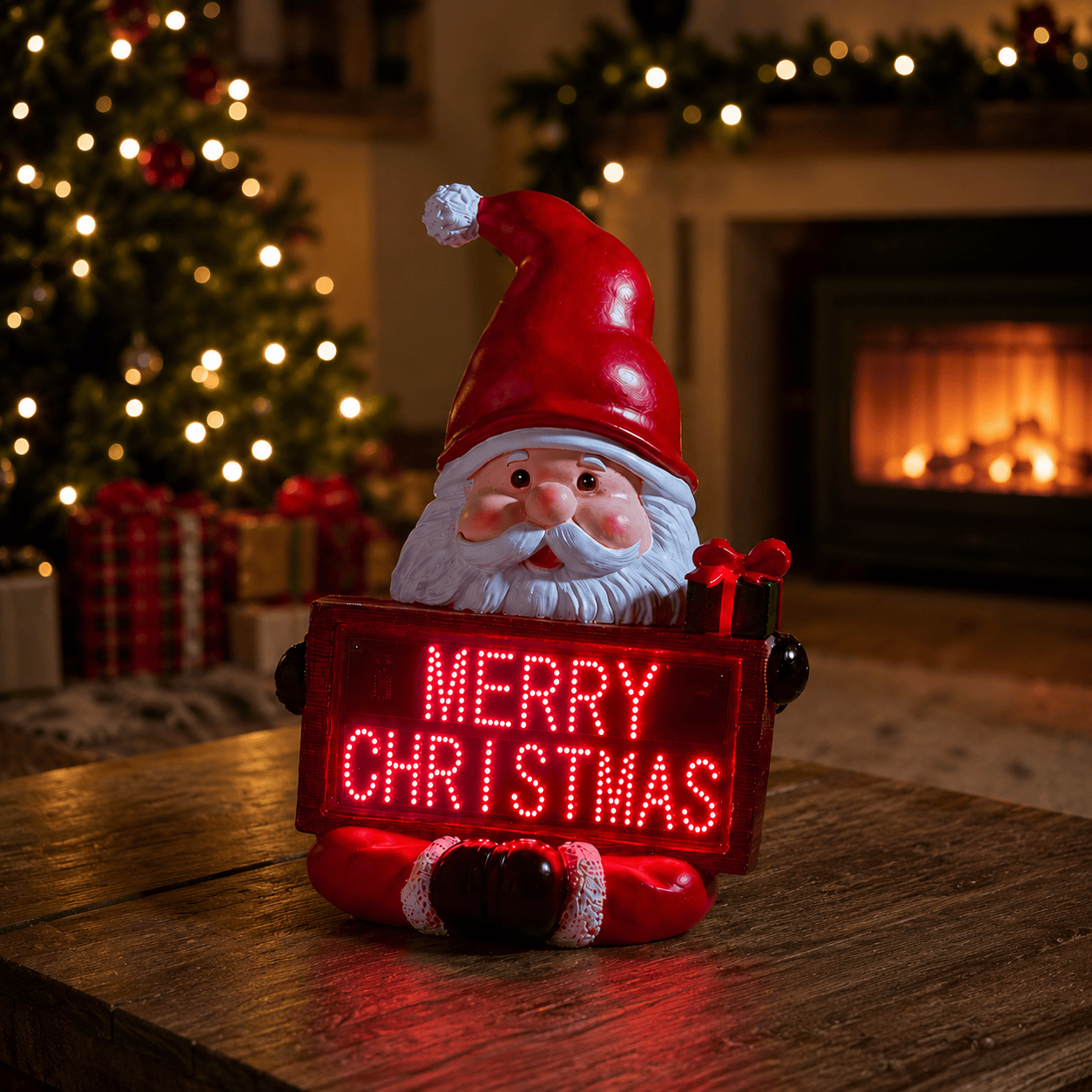 Three Kings Christmas polyresin ornament Three Kings Santa Merry Christmas LED Sign Decoration