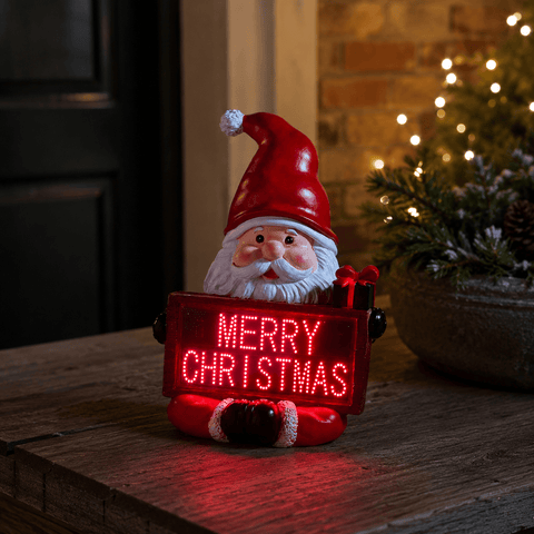 Three Kings Christmas polyresin ornament Three Kings Santa Merry Christmas LED Sign Decoration