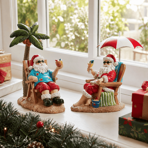 Three Kings Models & Scenes Three Kings 'Santa's Hols!' Mixed Santa Figurine Christmas Case
