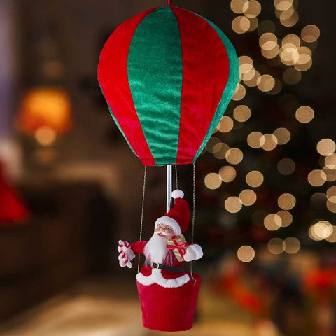 Three Kings Hanging Decor Three Kings Santa's Hot Air Balloon 78cm