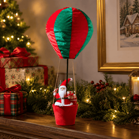 Three Kings Hanging Decor Three Kings Santa's Hot Air Balloon Decoration