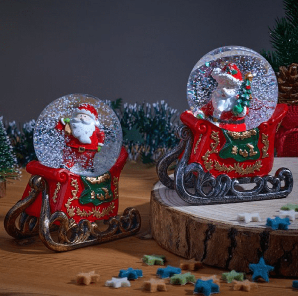 Three Kings Christmas Decor Three Kings Santa's Sleigh SnowSpheres