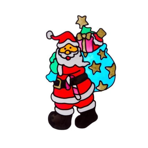 Three Kings Window Stickers Xmas Three Kings Santa Sack Window Sticker 35cm
