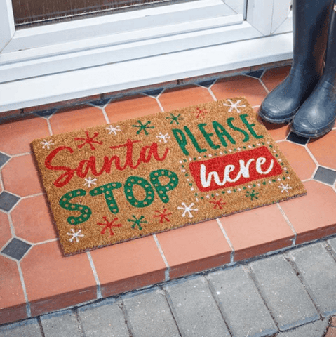 Three Kings Christmas Decor Three Kings Santa Stop Decoir Door Mat