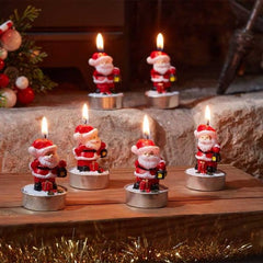 Three Kings Tealights Xmas Three Kings Santa Tealight Candles Set of 6