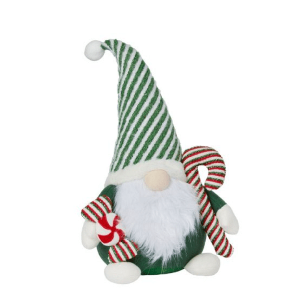 Three Kings Gonks Three Kings Seated Candy Cane Gonk Green