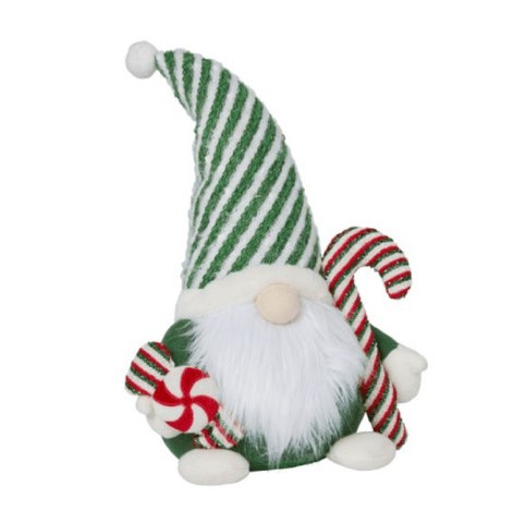 Three Kings Gonks Three Kings Seated Candy Cane Gonk Green Large