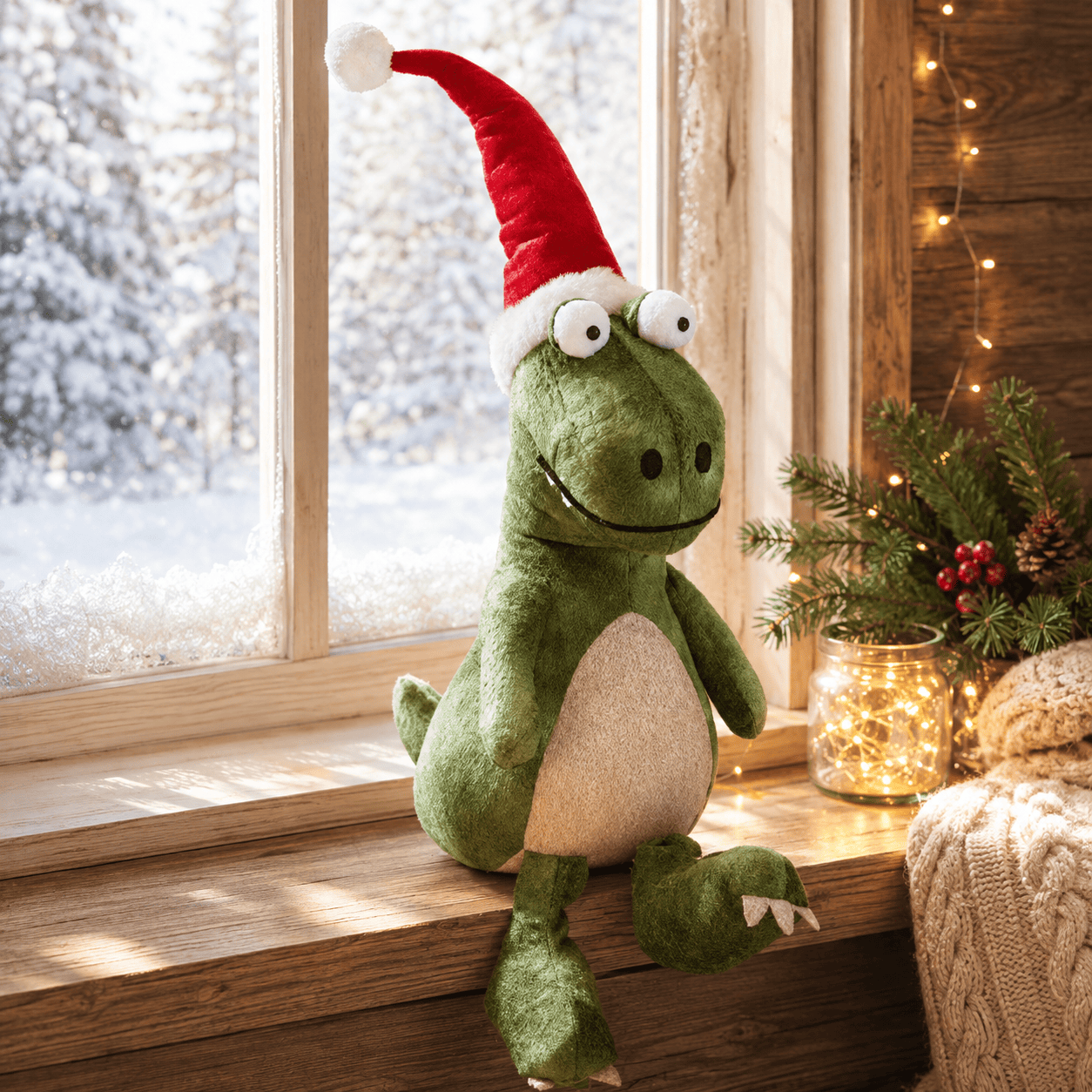 Three Kings Dinosaur Christmas Three Kings Seated Green Festive Dino Christmas Decoration