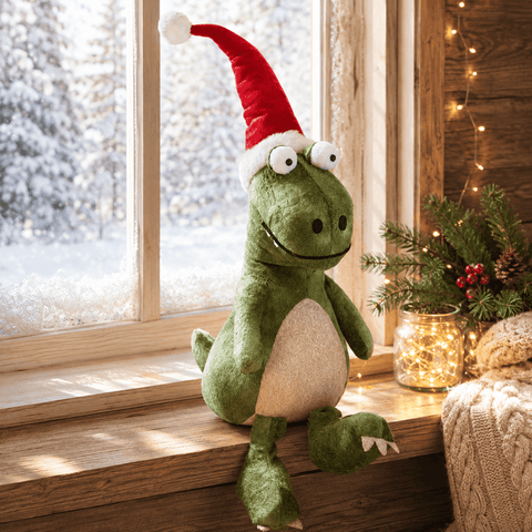 Three Kings Dinosaur Christmas Three Kings Seated Green Festive Dino Christmas Decoration