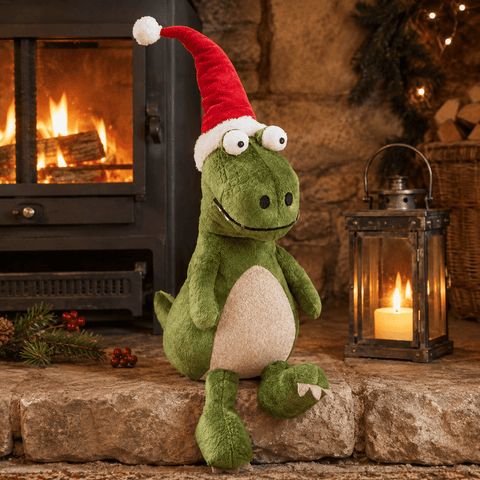 Three Kings Dinosaur Christmas Three Kings Seated Green Festive Dino Christmas Decoration