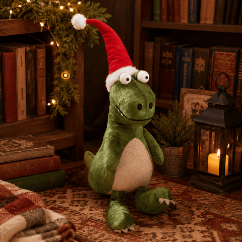 Three Kings Dinosaur Christmas Three Kings Seated Green Festive Dino Christmas Decoration