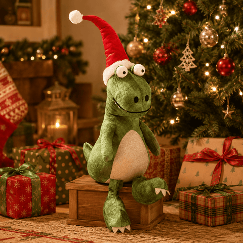 Three Kings Dinosaur Christmas Three Kings Seated Green Festive Dino Christmas Decoration