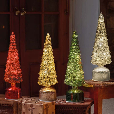 Three Kings LED Faux Trees Three Kings Silver InLit Spinning WonderTree
